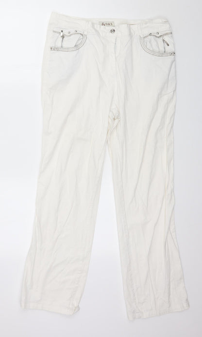 O&S Womens White   Trousers  Size 32 in L27 in