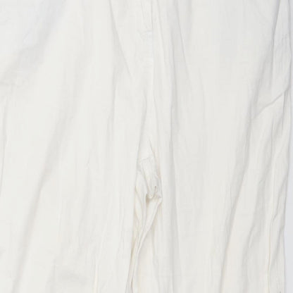 O&S Womens White   Trousers  Size 32 in L27 in