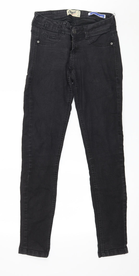 Bershka Womens Grey  Denim Skinny Jeans Size 8 L30 in