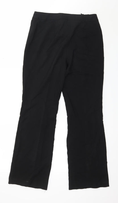 Womens UK Size 10 Papaya Regular Fit  Black Trousers