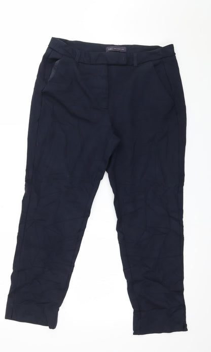 Womens UK Size 12 Marks and Spencer Regular Fit  Blue Trousers