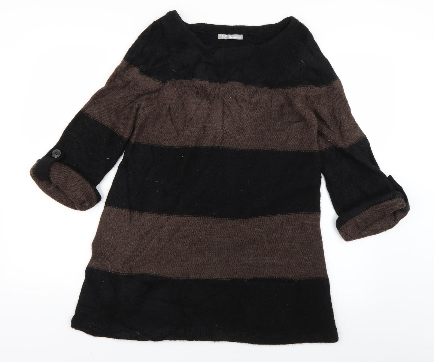 Womens UK Size 12 M&S Brown Pullover Jumper