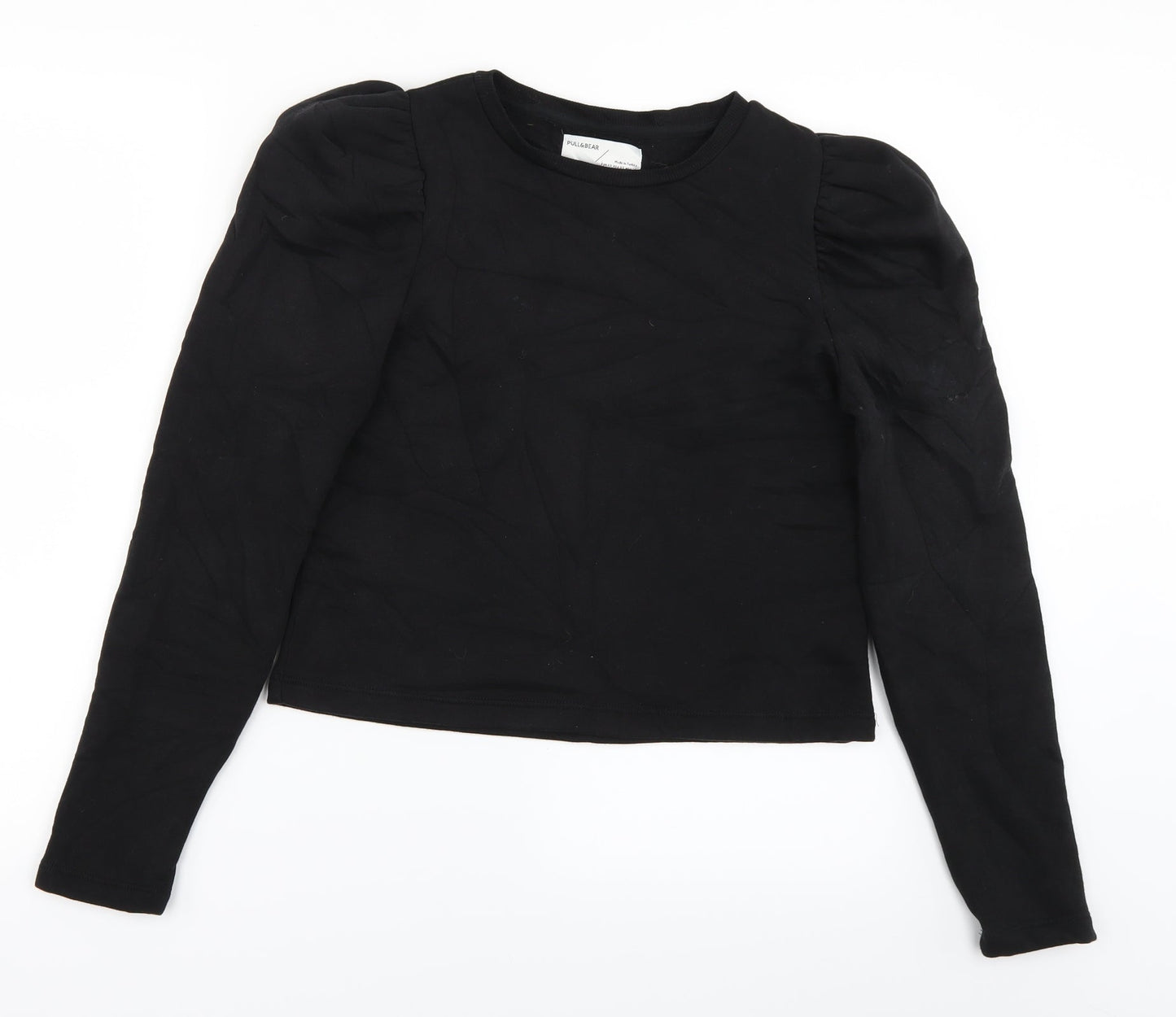 Womens UK Size XS Pull & Bear Black Pullover Sweatshirt