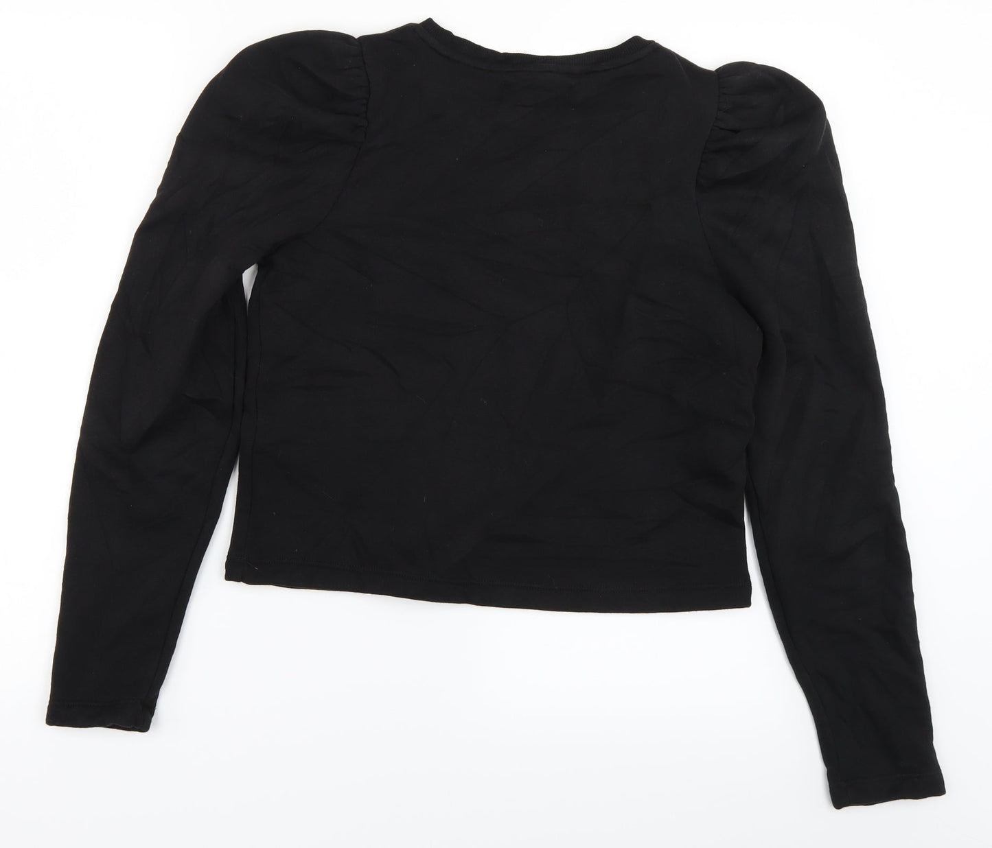 Womens UK Size XS Pull & Bear Black Pullover Sweatshirt
