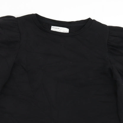 Womens UK Size XS Pull & Bear Black Pullover Sweatshirt