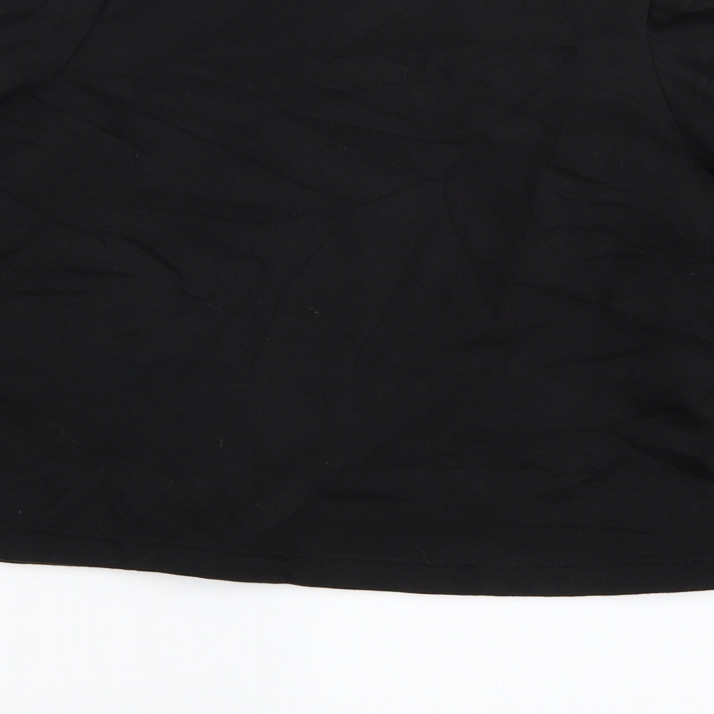 Womens UK Size XS Pull & Bear Black Pullover Sweatshirt