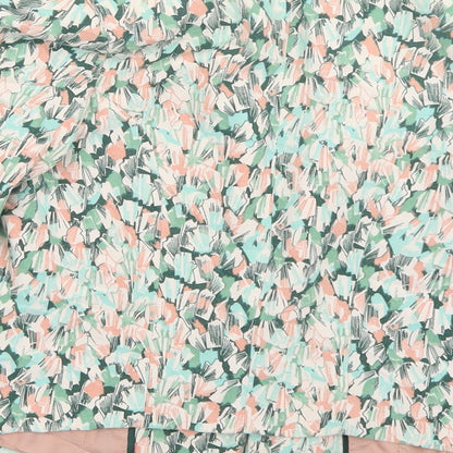 H&M Womens Green Geometric  Jacket Blazer Size 6