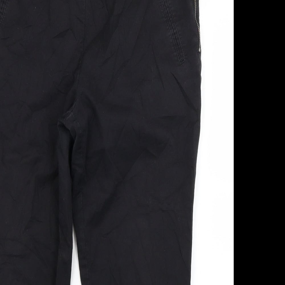 Womens UK Size 32 in Camaieu Regular Fit Pedal Pusher Black Trousers