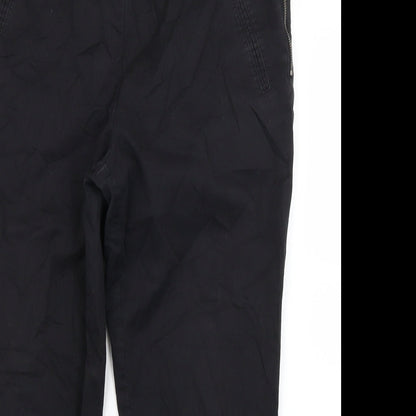 Womens UK Size 32 in Camaieu Regular Fit Pedal Pusher Black Trousers