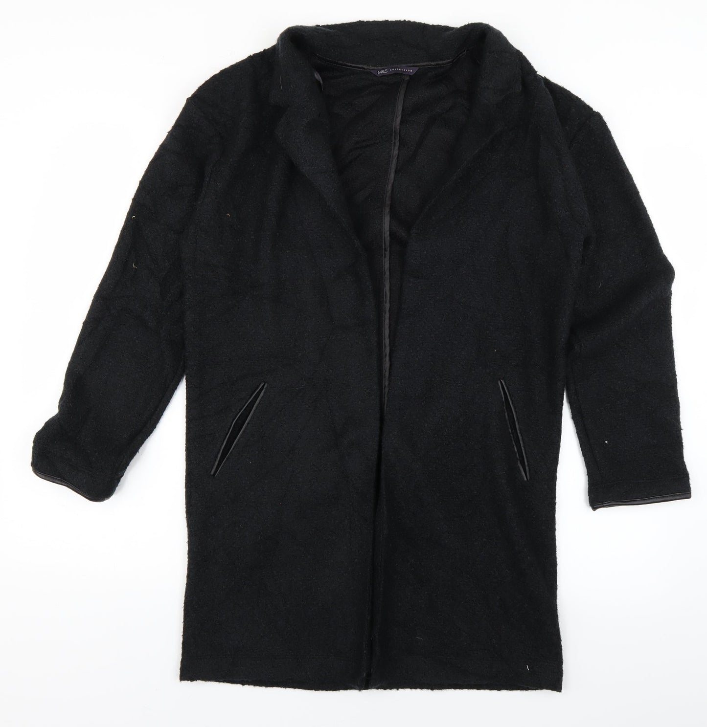 Womens UK Size 8 M&S Black Cardigan Jumper