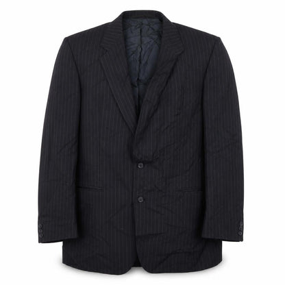 Varteks Mens Black Striped  Jacket Blazer Size 42