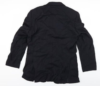Varteks Mens Black Striped  Jacket Blazer Size 42
