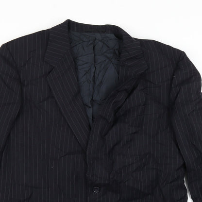 Varteks Mens Black Striped  Jacket Blazer Size 42