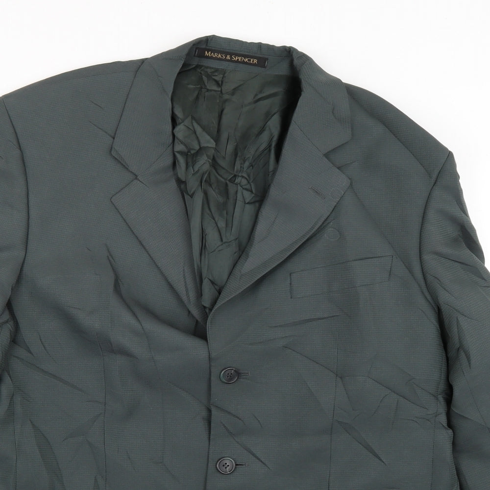 Mens UK Size 40 St Michael Regular Green Suit Jacket
