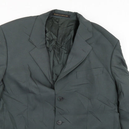 Mens UK Size 40 St Michael Regular Green Suit Jacket