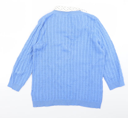 Womens UK Size 12 Julipa Blue Pullover Jumper