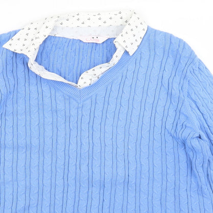 Womens UK Size 12 Julipa Blue Pullover Jumper