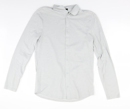River Island Mens Grey    Button-Up Size M