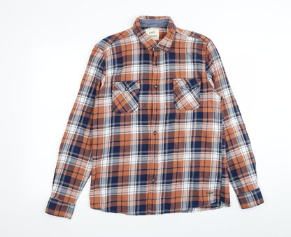 Mens UK Size M Easy Multicoloured  Button-Up Long Sleeve Casual Shirt