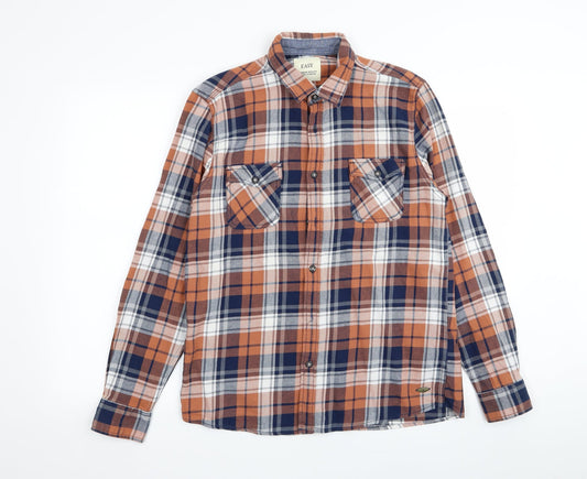 Mens UK Size M Easy Multicoloured  Button-Up Long Sleeve Casual Shirt