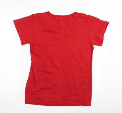 Board Angels Womens Red Solid  Top Pyjama Top Size 16