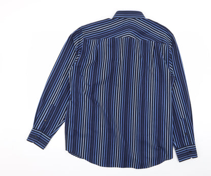 Thomas Nash Mens Multicoloured Striped   Button-Up Size M