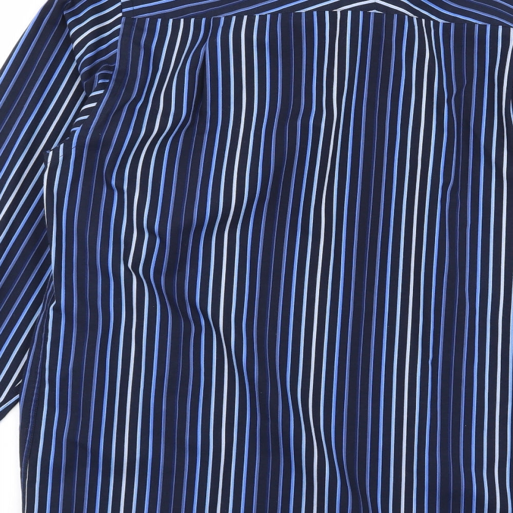 Thomas Nash Mens Multicoloured Striped   Button-Up Size M