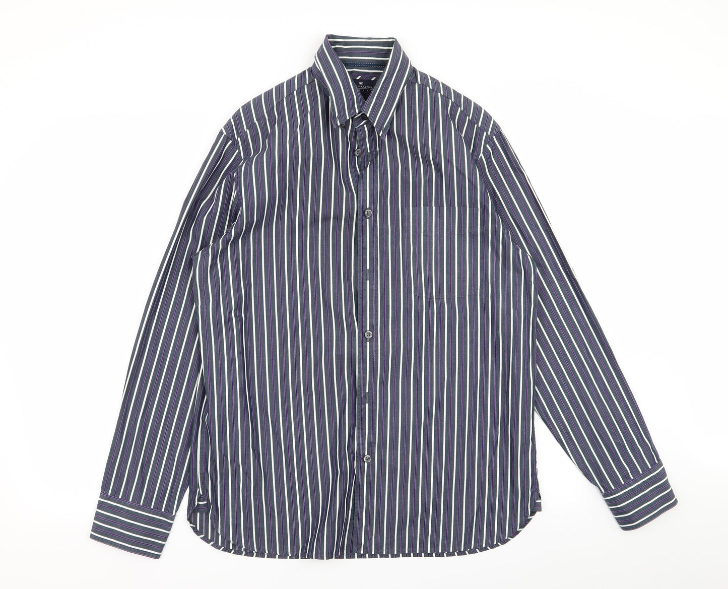 Mens UK Size M Blue Harbour Multicoloured  Button-Up Long Sleeve Casual Shirt