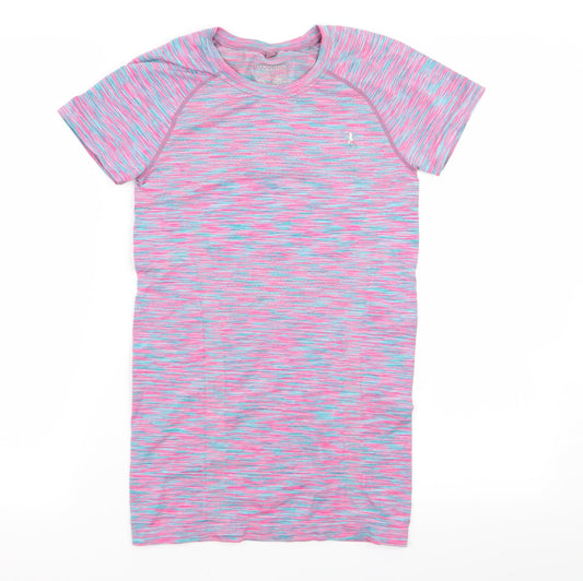 workout Womens Multicoloured Geometric  Basic T-Shirt Size 6  - size 6-8