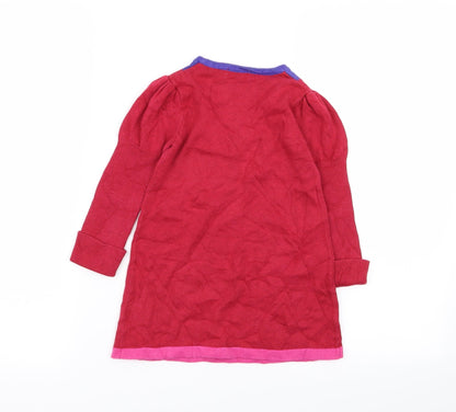 Shrinking Violet Girls Red   Jumper Dress  Size 3 Years