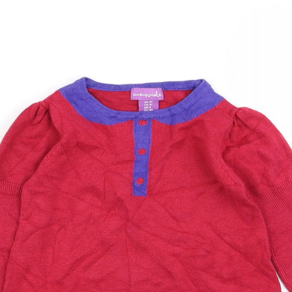 Shrinking Violet Girls Red   Jumper Dress  Size 3 Years