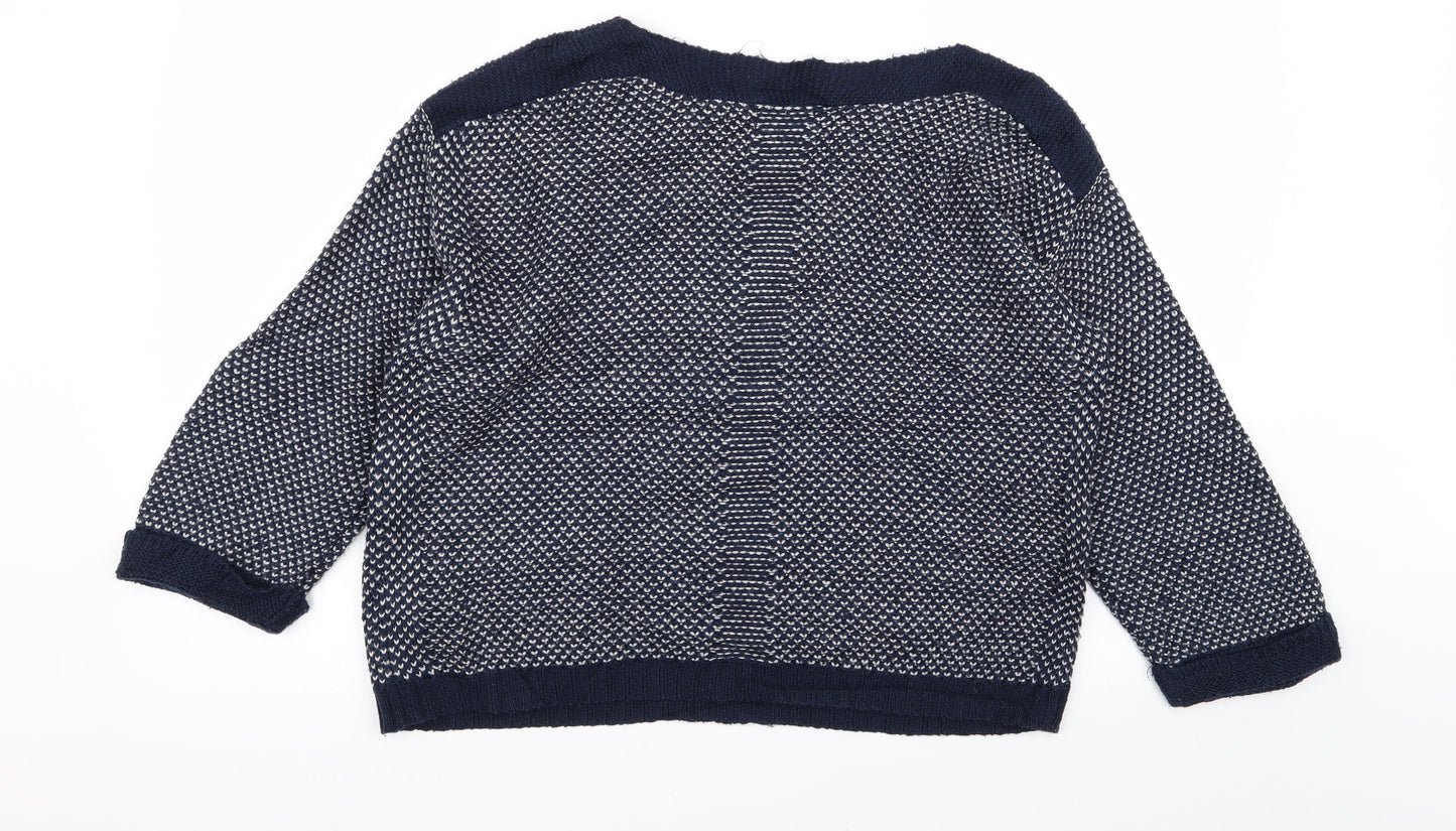 Womens UK Size 14 Indigo Blue Pullover Jumper