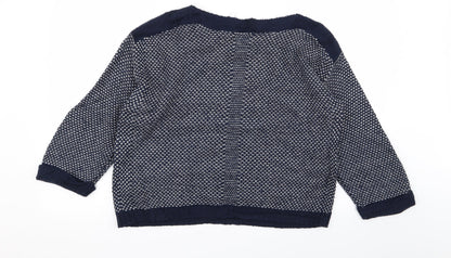 Womens UK Size 14 Indigo Blue Pullover Jumper