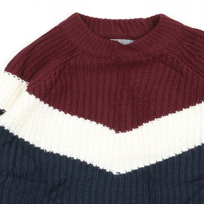 b.young Womens Multicoloured Geometric  Pullover Jumper Size M