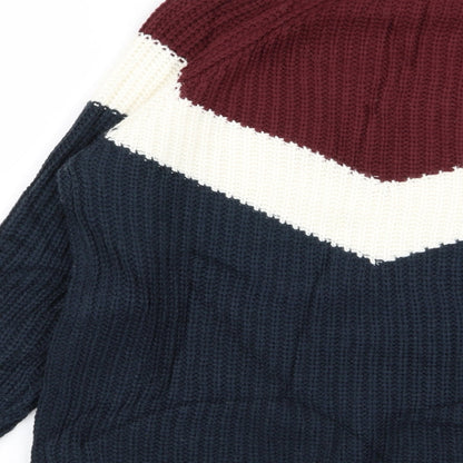 b.young Womens Multicoloured Geometric  Pullover Jumper Size M