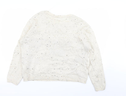 Womens UK Size 14 New Look Beige Pullover Jumper