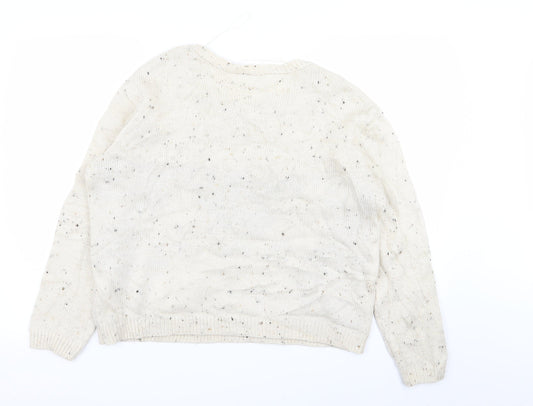 Womens UK Size 14 New Look Beige Pullover Jumper