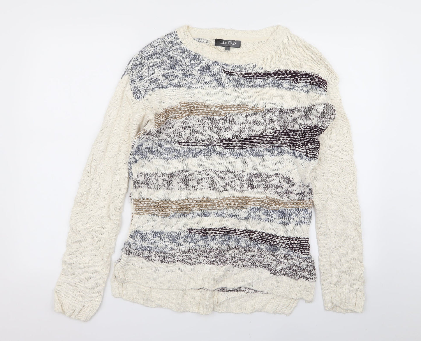 limited collection Womens Multicoloured Geometric  Pullover Jumper Size 8