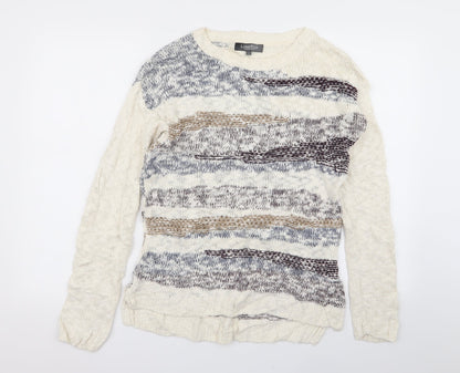 limited collection Womens Multicoloured Geometric  Pullover Jumper Size 8