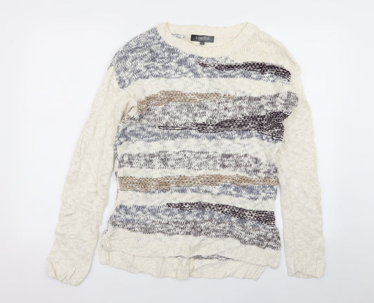 limited collection Womens Multicoloured Geometric  Pullover Jumper Size 8