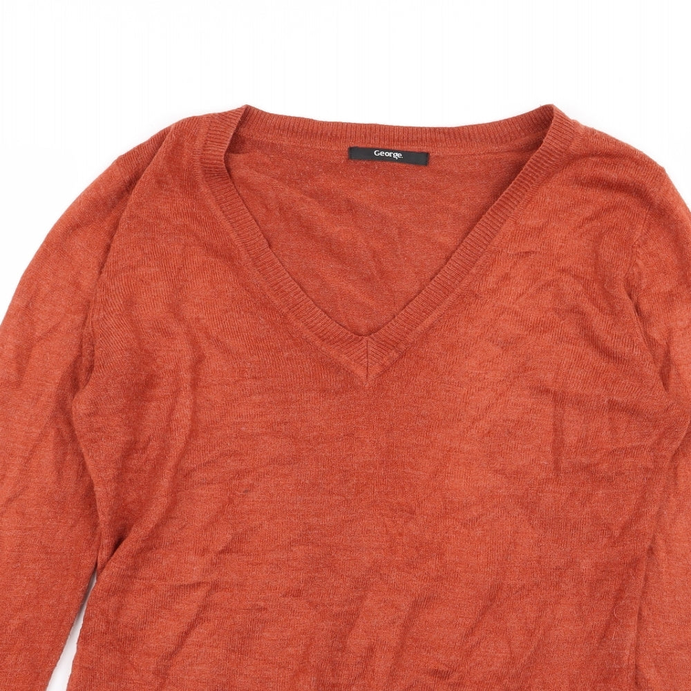 Asda George Womens Orange   Pullover Jumper Size 12
