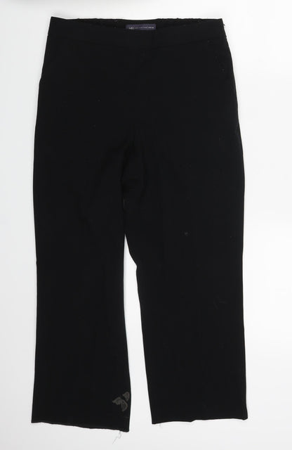 M&S Womens Black   Trousers  Size 10 L21 in