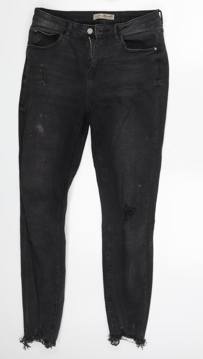 Denim Co. Womens Grey  Denim Skinny Jeans Size 12 L26 in