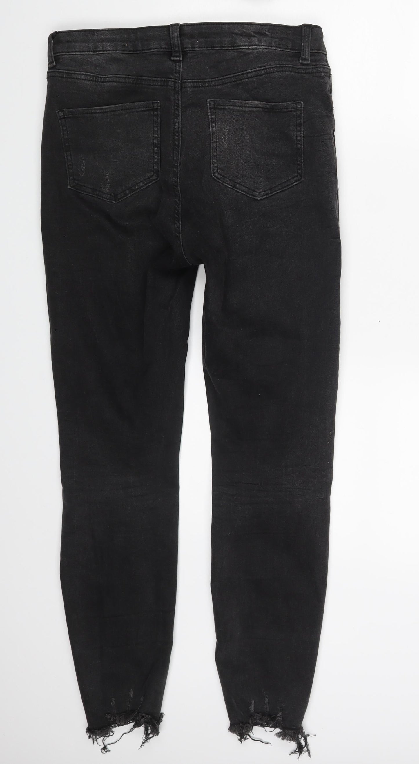 Denim Co. Womens Grey  Denim Skinny Jeans Size 12 L26 in