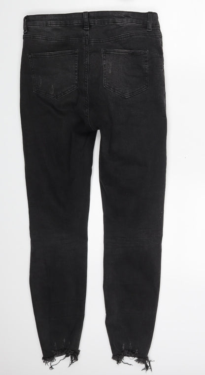 Denim Co. Womens Grey  Denim Skinny Jeans Size 12 L26 in