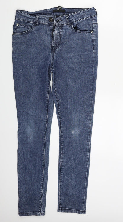 FOREVER 21 Womens Blue  Denim Skinny Jeans One Size L26 in