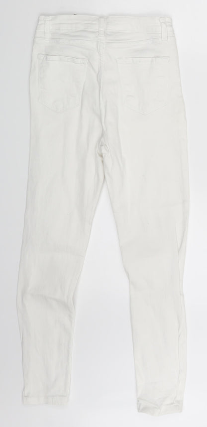 Forgina Womens White  Denim Skinny Jeans One Size