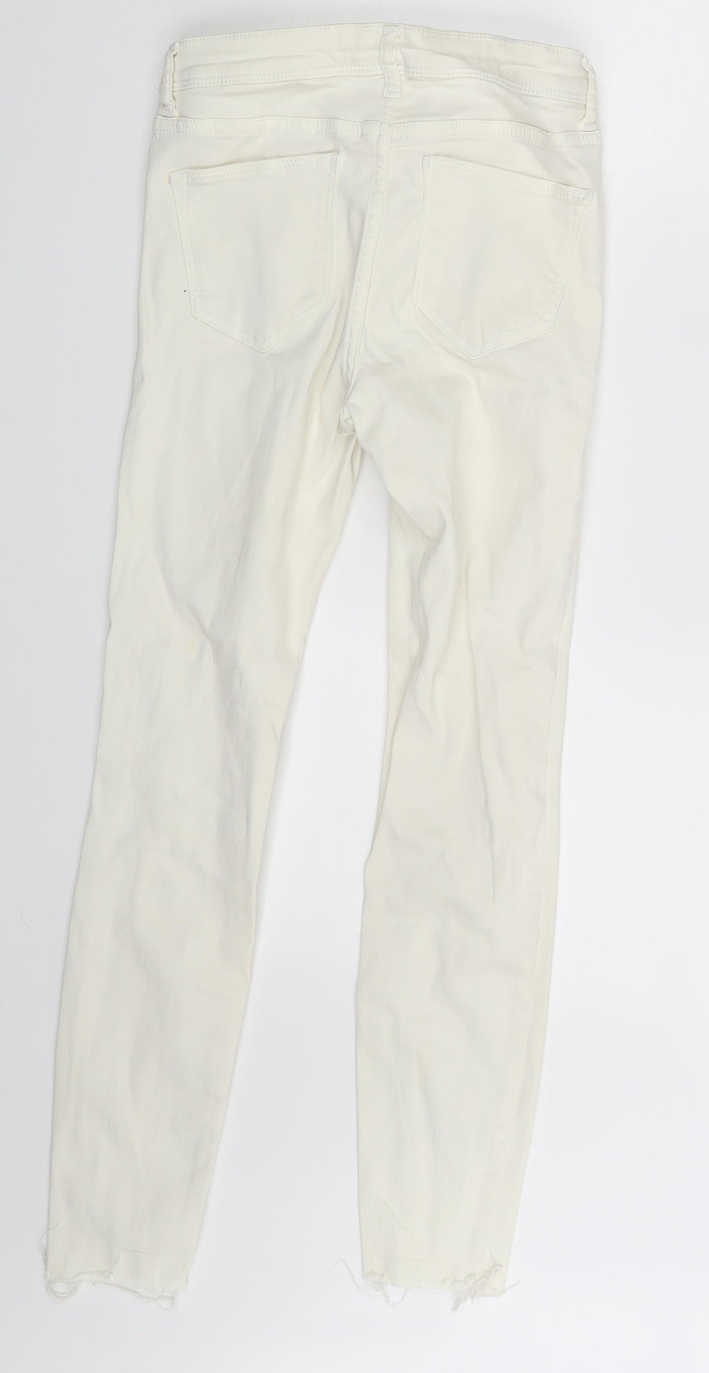 NEXT Womens Ivory  Denim Skinny Jeans Size 6 L24 in