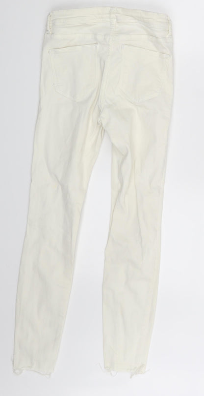 NEXT Womens Ivory  Denim Skinny Jeans Size 6 L24 in