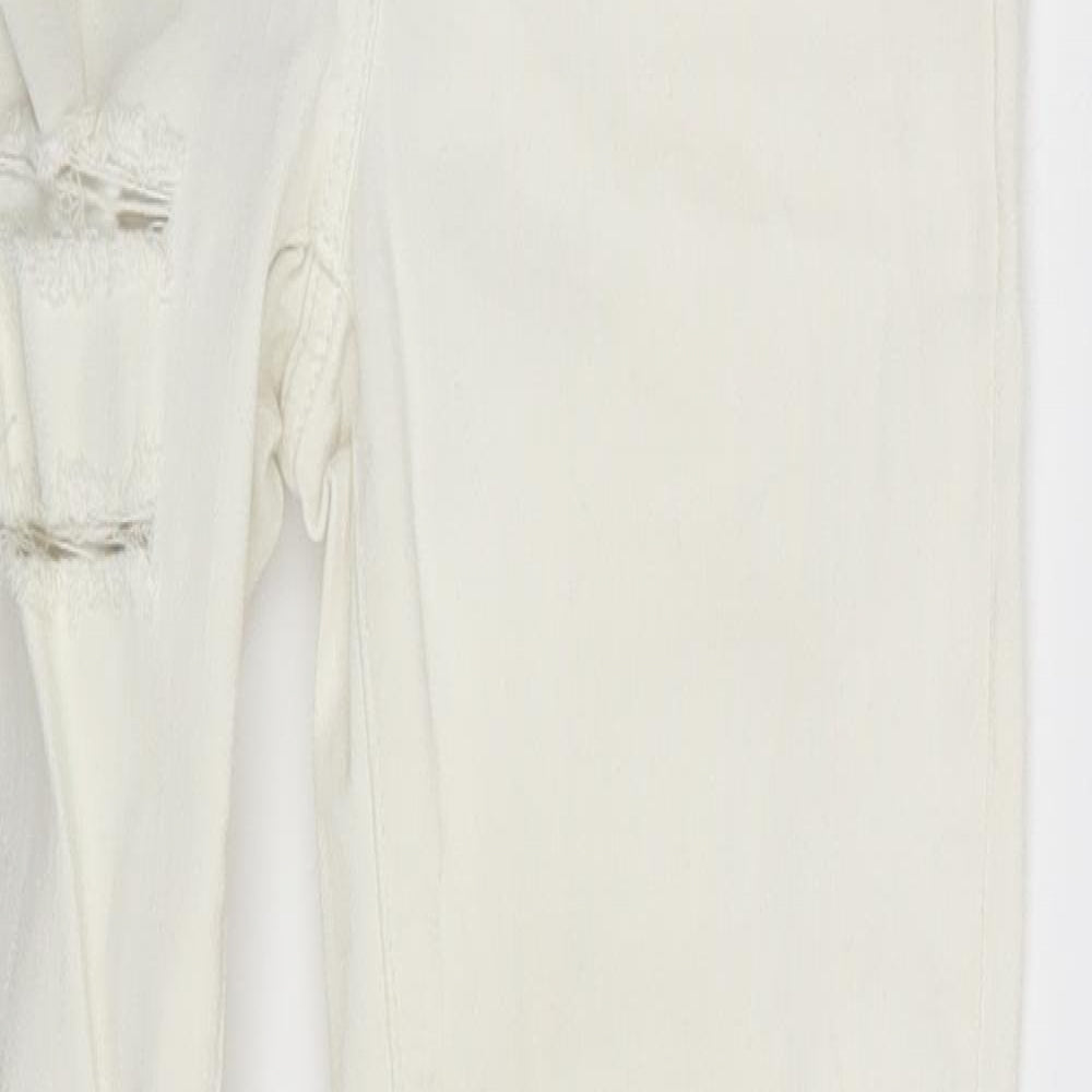 NEXT Womens Ivory  Denim Skinny Jeans Size 6 L24 in